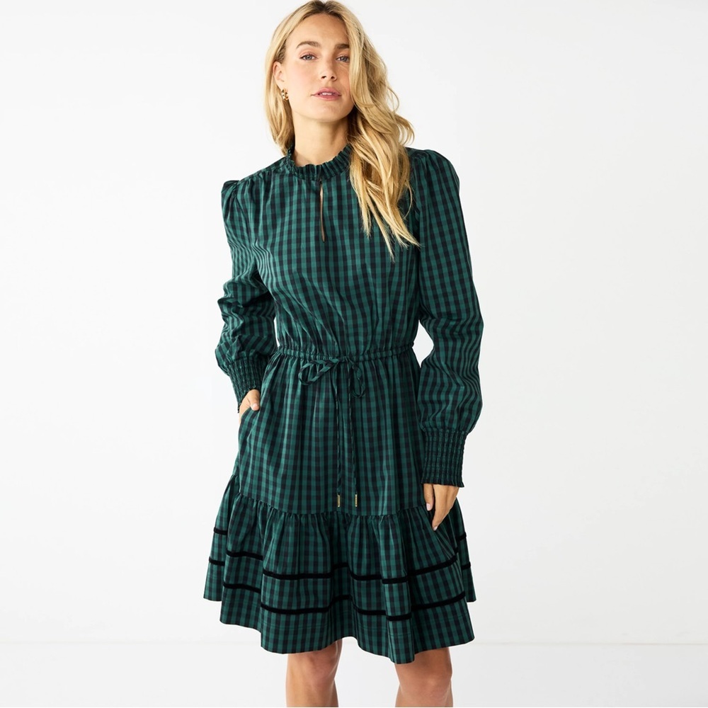 DRAPER‎ JAMES RSVP™ Long Sleeve Button Front Tiered Dress Size XXL